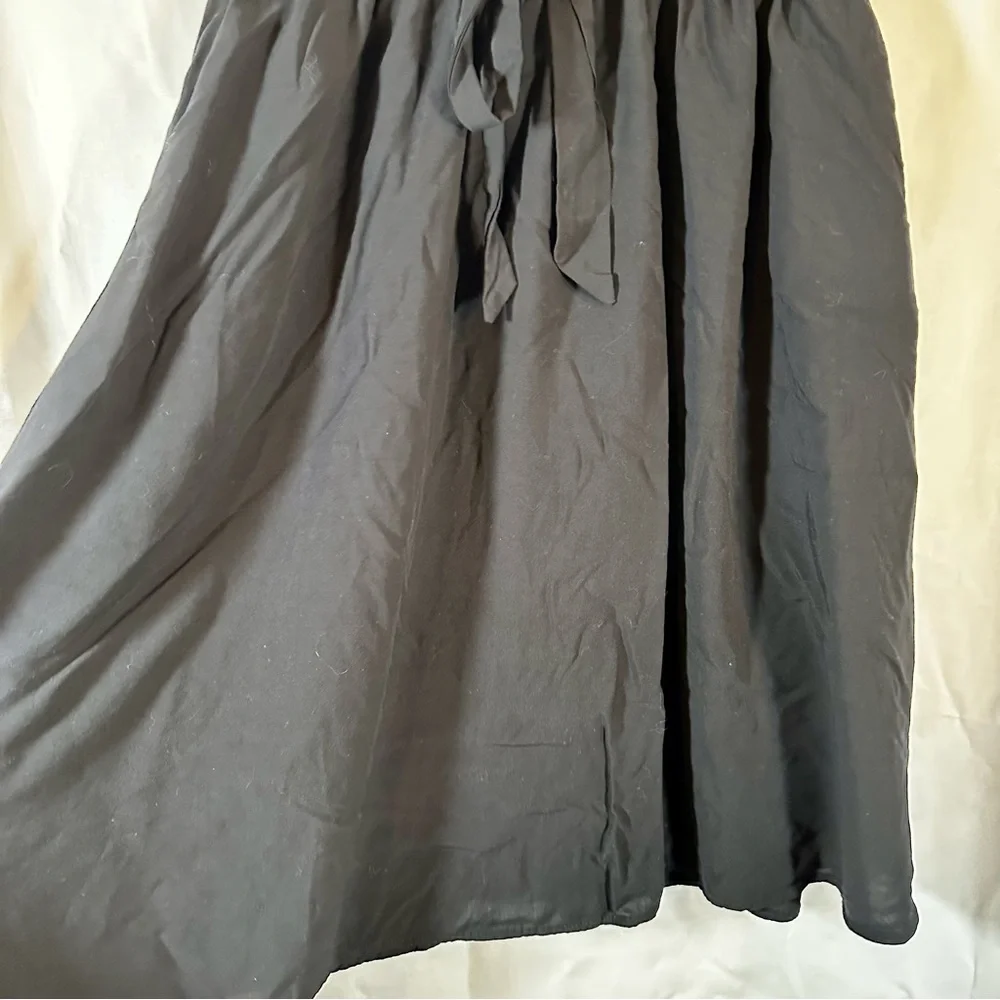 ModCloth black bow waist A-line swing midi skirt women’s small - Picture 2 of 10